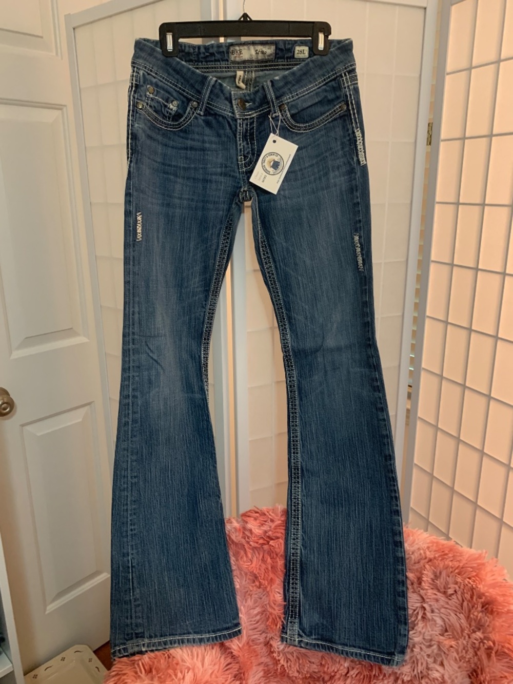 SALE! BKE Stella Embroidered Jeans - Long Flare